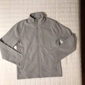 Lululemon men's Sojourn Jacket S light gray lightweight stretchy windbreaker